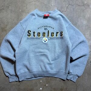 Vintage Y2K Pittsburgh Steelers NFL Crewneck Sweatshirt Gray AFC North Football
